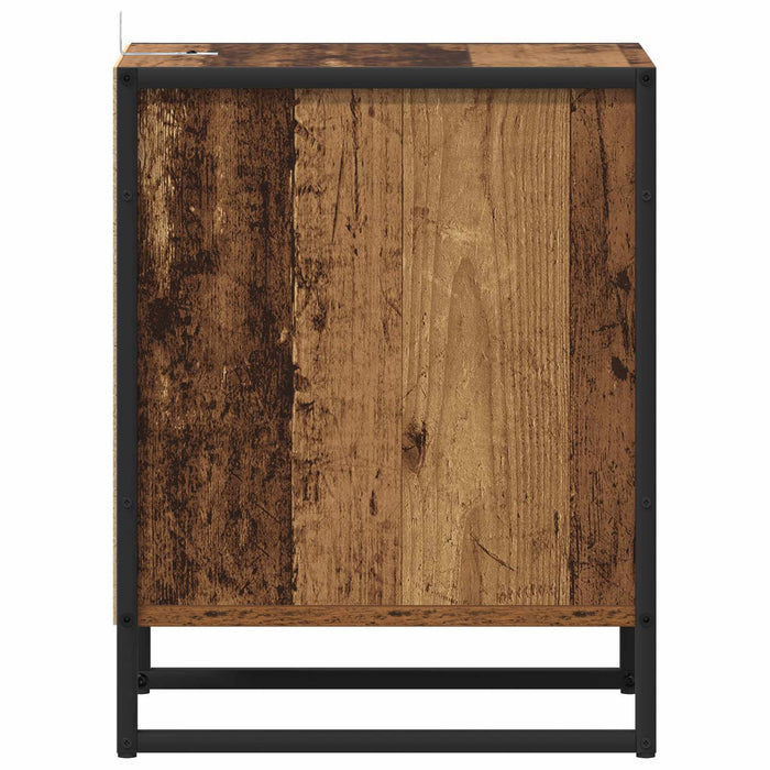 Noptieră 2 pcs Lemn Vechi 39,5 x 30 x 50 cm Lemn compozit - WALTI WALTI