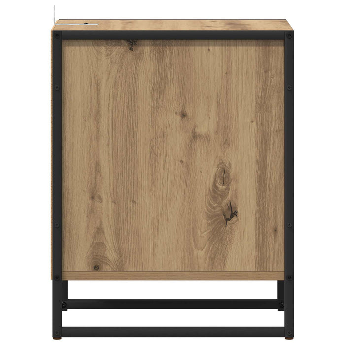 Noptieră 2 pcs Stejar artizanal 39,5 x 30 x 50 cm Lemn compozit - WALTI WALTI