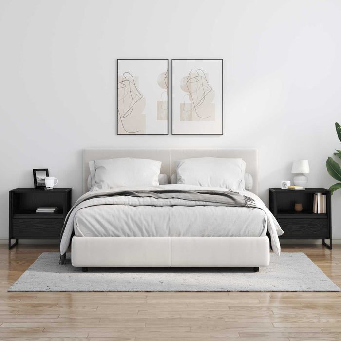 Noptieră cu sertar Stejar Negru 50 x 39,5 x 50 cm Lemn compozit - WALTI WALTI