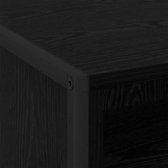 Noptieră 2 pcs Stejar Negru 50 x 39,5 x 50 cm Lemn compozit - WALTI WALTI