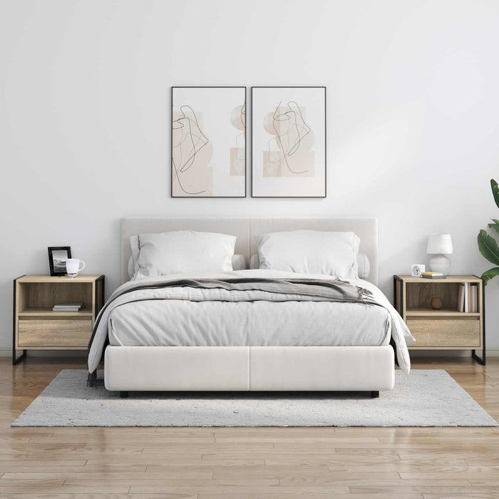 Noptieră cu sertar 2 pcs Sonoma 50 x 39,5 x 50 cm Lemn compozit - WALTI WALTI