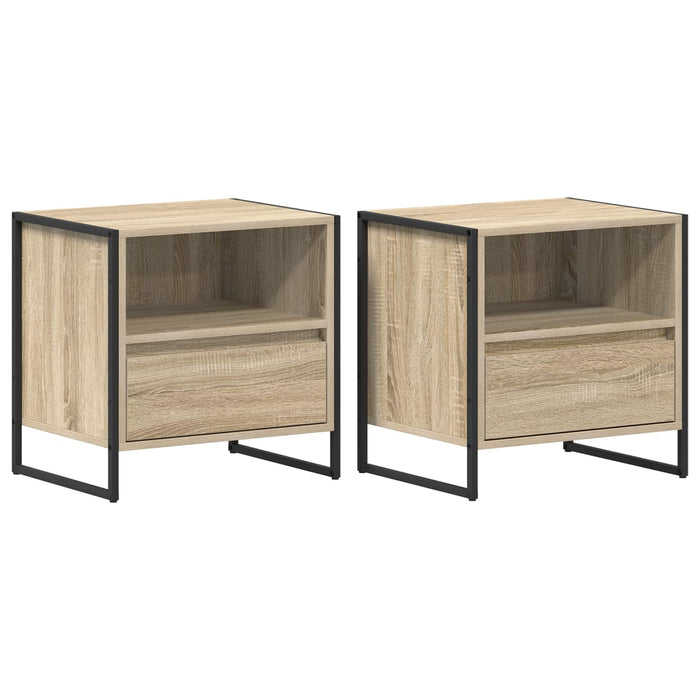Noptieră cu sertar 2 pcs Sonoma 50 x 39,5 x 50 cm Lemn compozit - WALTI WALTI