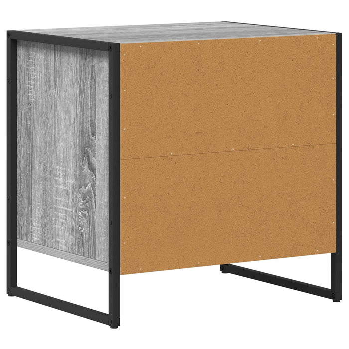 Noptieră 2 pcs Gri Sonoma 50 x 39,5 x 50 cm Lemn compozit - WALTI WALTI