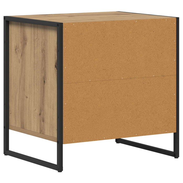 Noptieră 2 pcs Stejar artizanal 50 x 39,5 x 50 cm Lemn compozit - WALTI WALTI