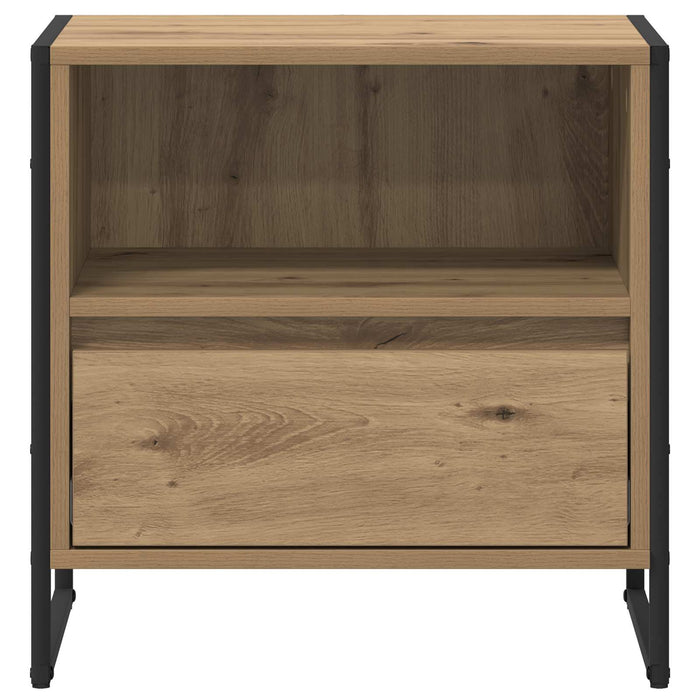 Noptieră 2 pcs Stejar artizanal 50 x 39,5 x 50 cm Lemn compozit - WALTI WALTI