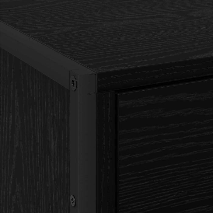 Noptieră 2 pcs Stejar Negru 50 x 39.5 x 50 cm Lemn compozit - WALTI WALTI