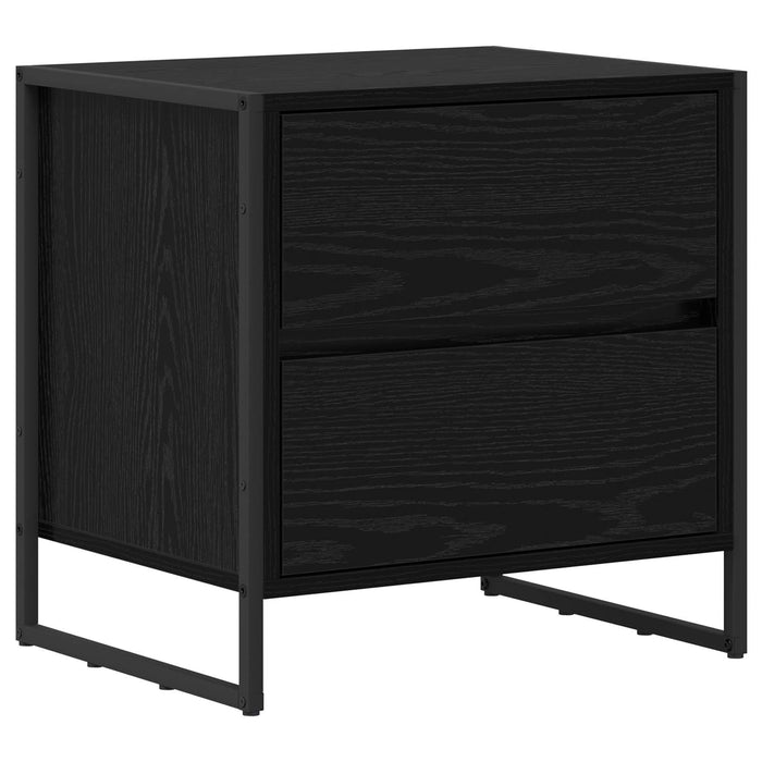 Noptieră 2 pcs Stejar Negru 50 x 39.5 x 50 cm Lemn compozit - WALTI WALTI