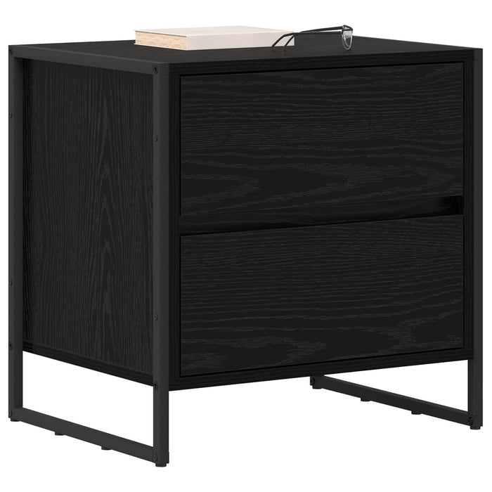 Noptieră 2 pcs Stejar Negru 50 x 39.5 x 50 cm Lemn compozit - WALTI WALTI