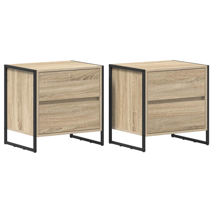 Noptieră cu sertar 2 pcs Sonoma 50 x 39.5 x 50 cm Lemn compozit - WALTI WALTI