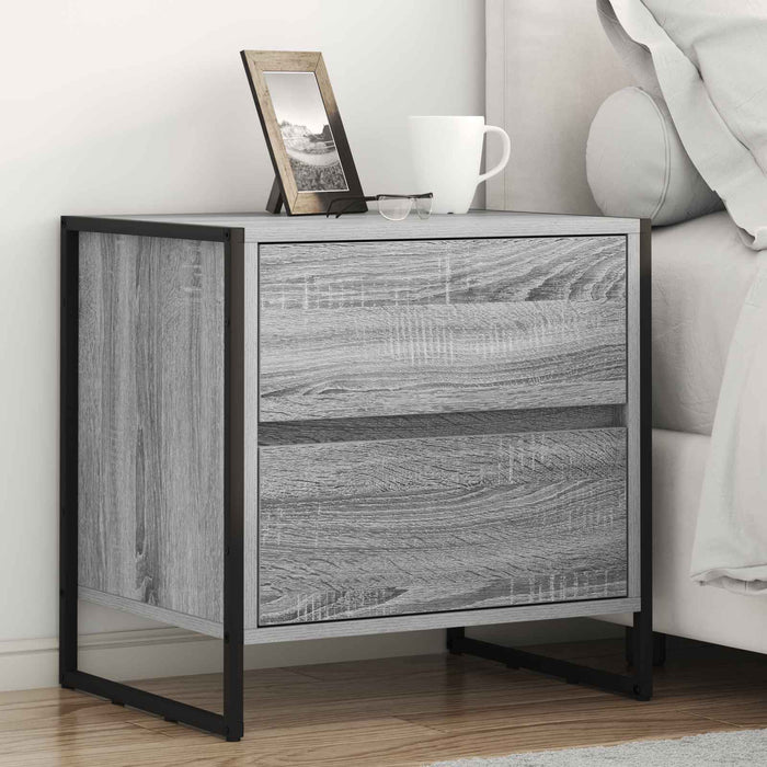 Noptieră cu sertar Gri Sonoma 50 x 39.5 x 50 cm Lemn compozit - WALTI WALTI