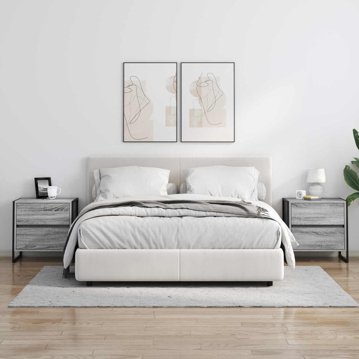 Noptieră cu sertar Gri Sonoma 50 x 39.5 x 50 cm Lemn compozit - WALTI WALTI