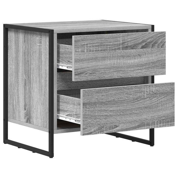 Noptieră cu sertar Gri Sonoma 50 x 39.5 x 50 cm Lemn compozit - WALTI WALTI