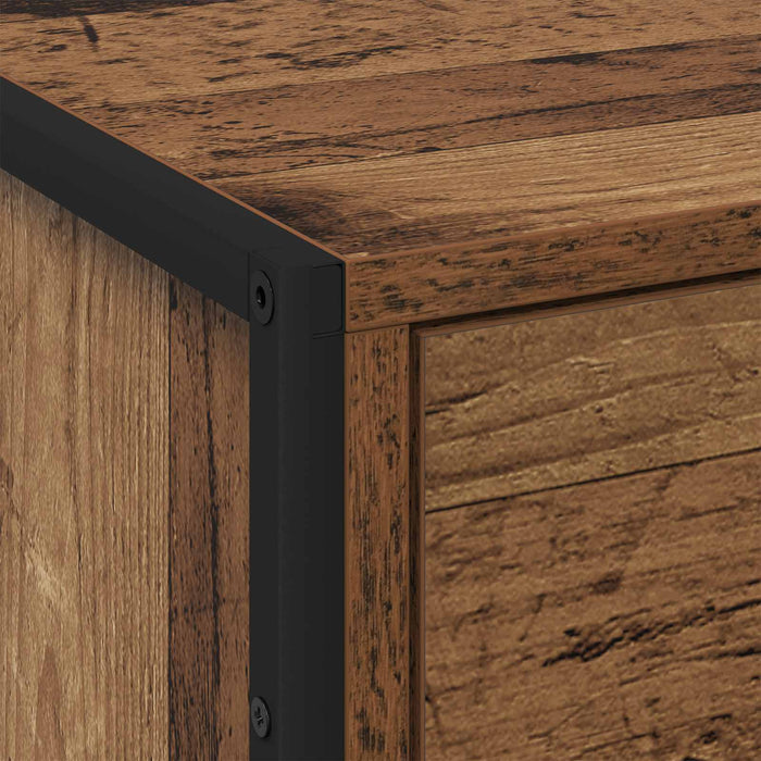 Noptieră 2 pcs Lemn Vechi 50 x 39.5 x 50 cm Lemn compozit - WALTI WALTI