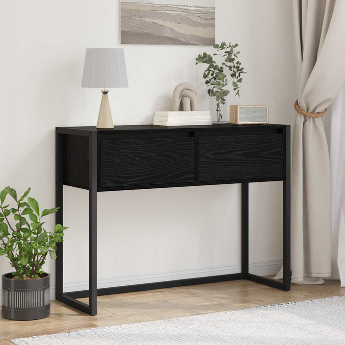 Masă laterală Stejar Negru 100 x 36 x 75 cm Lemn compozit - WALTI WALTI