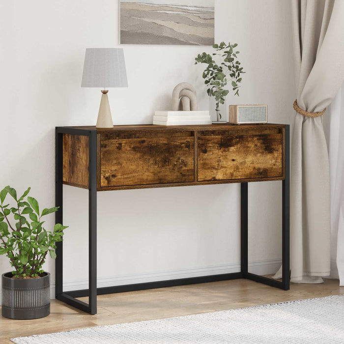Masă laterală Stejar fumuriu 100 x 36 x 75 cm Lemn compozit - WALTI WALTI