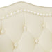 Bancă Chesterfield Crem 120.5 x 65 x 75 cm Piele artificială - WALTI WALTI