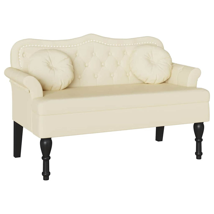 Bancă Chesterfield Crem 120.5 x 65 x 75 cm Piele artificială - WALTI WALTI