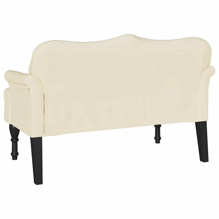 Bancă Chesterfield Crem 120.5 x 65 x 75 cm Piele artificială - WALTI WALTI