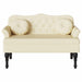 Bancă Chesterfield Crem 120.5 x 65 x 75 cm Piele artificială - WALTI WALTI