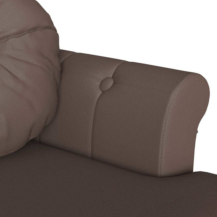 Bancă Chesterfield Maro 120.5 x 65 x 75 cm Piele artificială - WALTI WALTI
