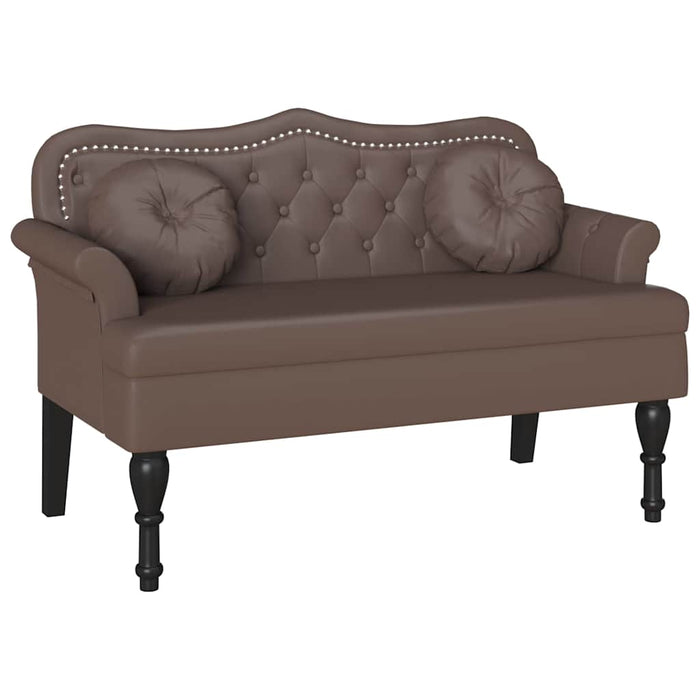 Bancă Chesterfield Maro 120.5 x 65 x 75 cm Piele artificială - WALTI WALTI