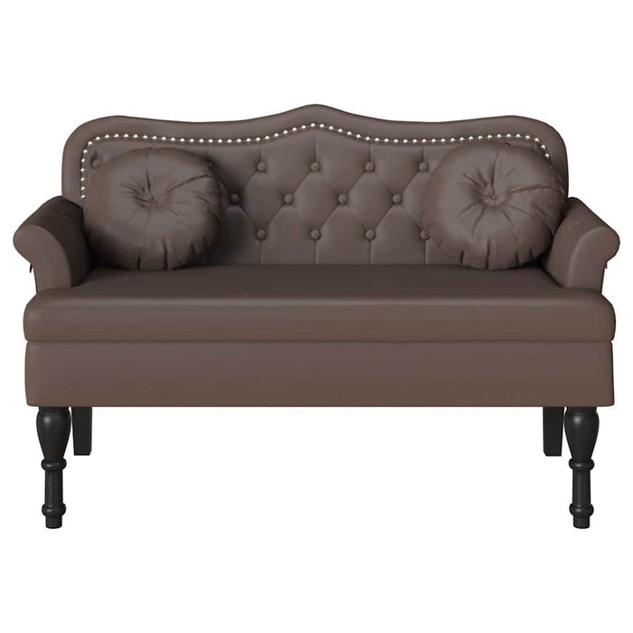 Bancă Chesterfield Maro 120.5 x 65 x 75 cm Piele artificială - WALTI WALTI