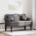 Bancă Chesterfield Gri 120.5 x 65 x 75 cm Piele artificială - WALTI WALTI
