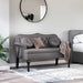 Bancă Chesterfield Gri 120.5 x 65 x 75 cm Piele artificială - WALTI WALTI