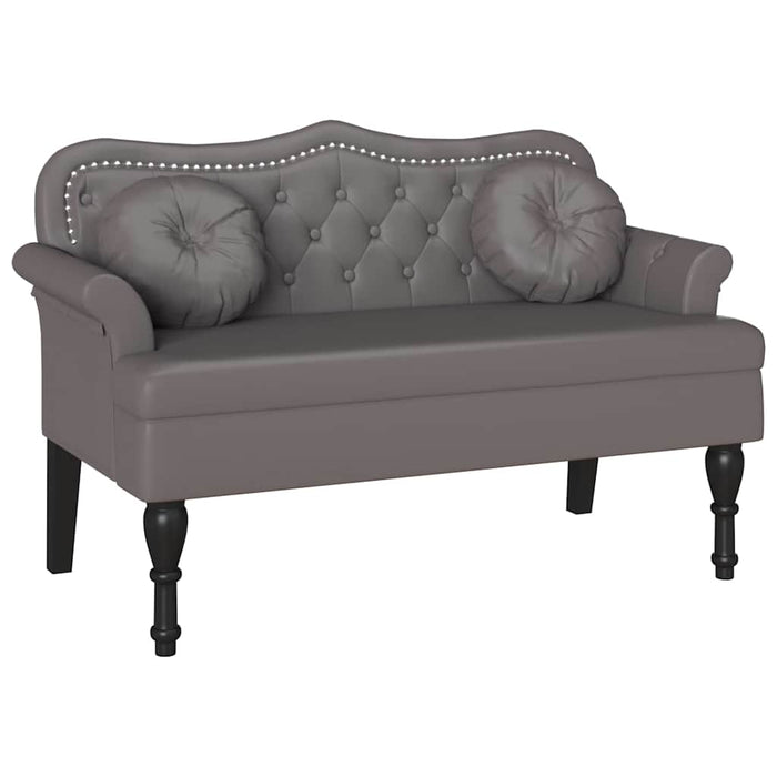 Bancă Chesterfield Gri 120.5 x 65 x 75 cm Piele artificială - WALTI WALTI