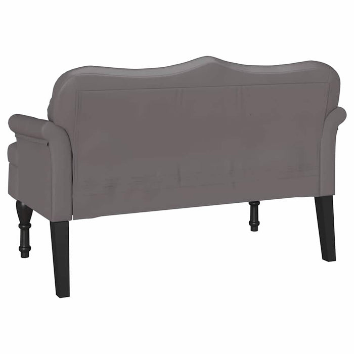 Bancă Chesterfield Gri 120.5 x 65 x 75 cm Piele artificială - WALTI WALTI