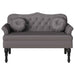 Bancă Chesterfield Gri 120.5 x 65 x 75 cm Piele artificială - WALTI WALTI