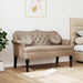 Bancă Chesterfield cu pernă Cappuccino 120.5 x 65 x 75 cm - WALTI WALTI