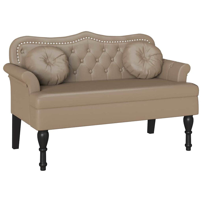 Bancă Chesterfield cu pernă Cappuccino 120.5 x 65 x 75 cm - WALTI WALTI