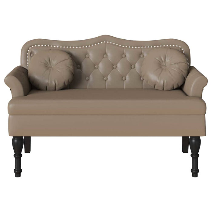 Bancă Chesterfield cu pernă Cappuccino 120.5 x 65 x 75 cm - WALTI WALTI