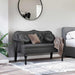 Bancă Chesterfield Negru 120.5 x 65 x 75 cm Piele artificială - WALTI WALTI