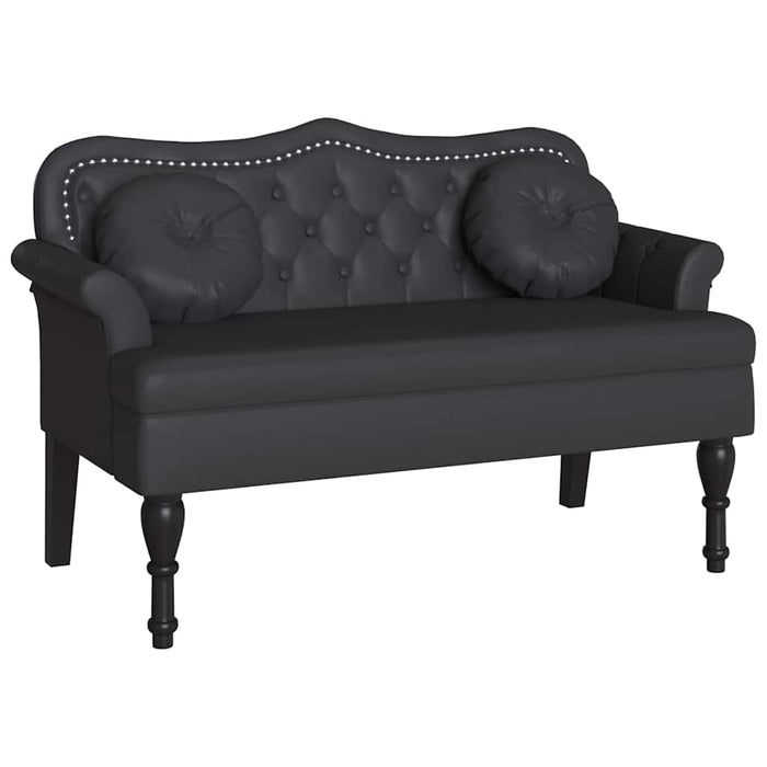 Bancă Chesterfield Negru 120.5 x 65 x 75 cm Piele artificială - WALTI WALTI