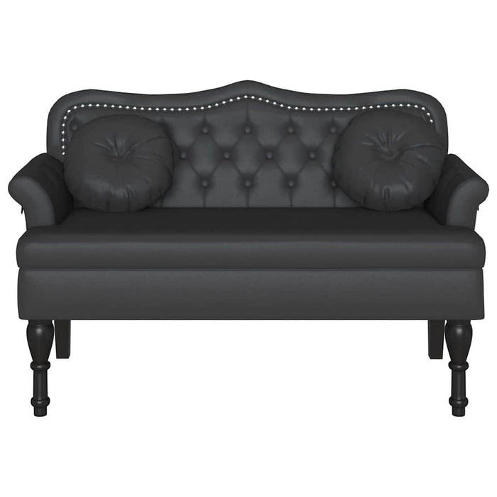 Bancă Chesterfield Negru 120.5 x 65 x 75 cm Piele artificială - WALTI WALTI