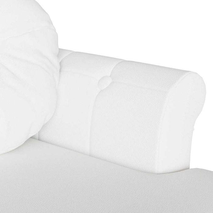 Bancă Chesterfield Alb 120.5 x 65 x 75 cm Piele artificială - WALTI WALTI