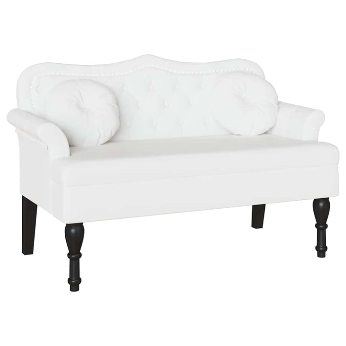 Bancă Chesterfield Alb 120.5 x 65 x 75 cm Piele artificială - WALTI WALTI