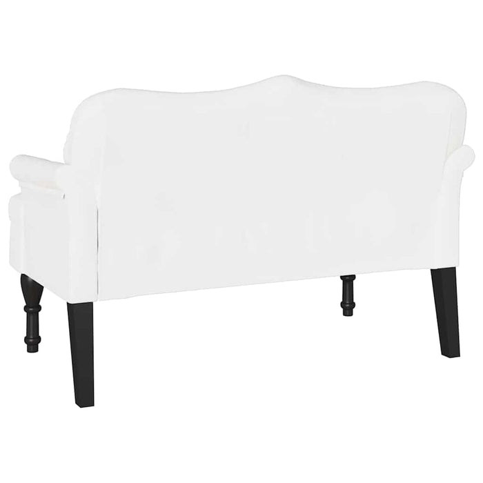 Bancă Chesterfield Alb 120.5 x 65 x 75 cm Piele artificială - WALTI WALTI
