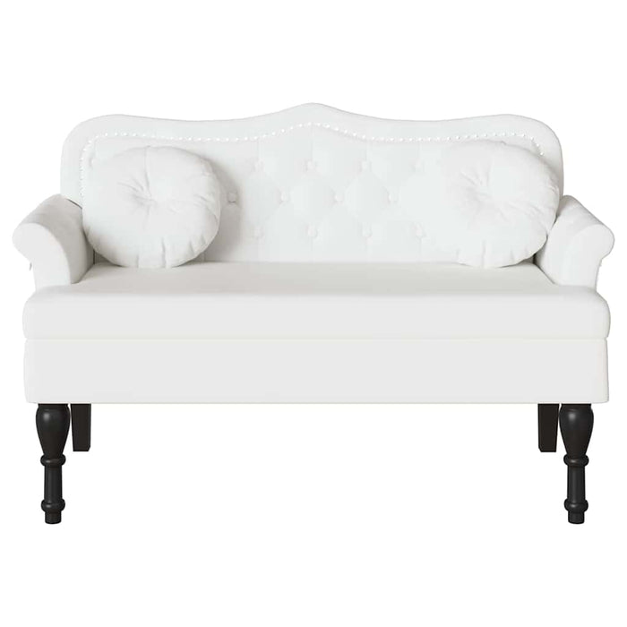 Bancă Chesterfield Alb 120.5 x 65 x 75 cm Piele artificială - WALTI WALTI