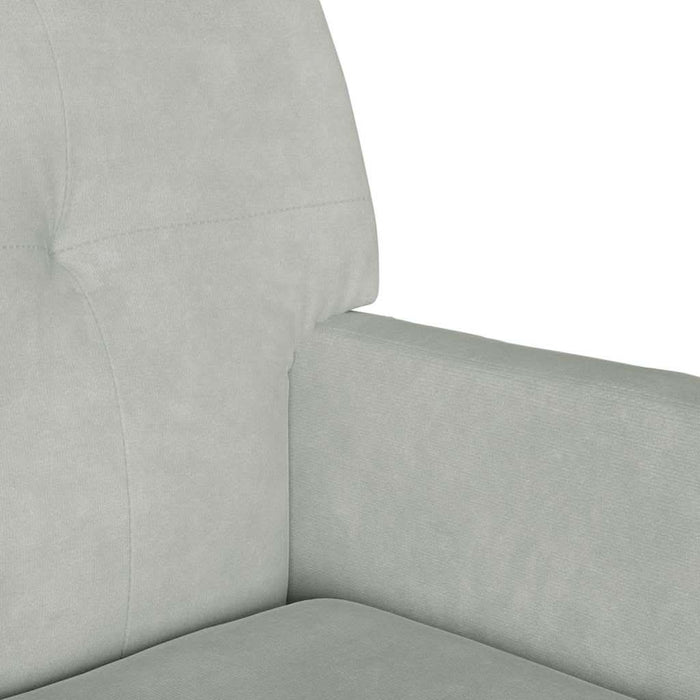 Bancă Chesterfield Gri deschis 112 x 65,5 x 75 cm Catifea - WALTI WALTI