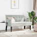 Bancă Chesterfield Gri deschis 112 x 65,5 x 75 cm Catifea - WALTI WALTI