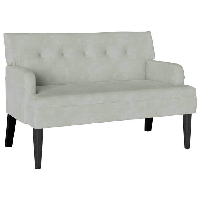 Bancă Chesterfield Gri deschis 112 x 65,5 x 75 cm Catifea - WALTI WALTI