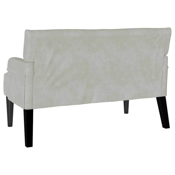 Bancă Chesterfield Gri deschis 112 x 65,5 x 75 cm Catifea - WALTI WALTI