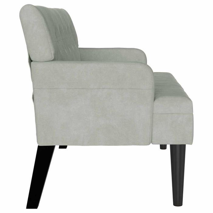 Bancă Chesterfield Gri deschis 112 x 65,5 x 75 cm Catifea - WALTI WALTI