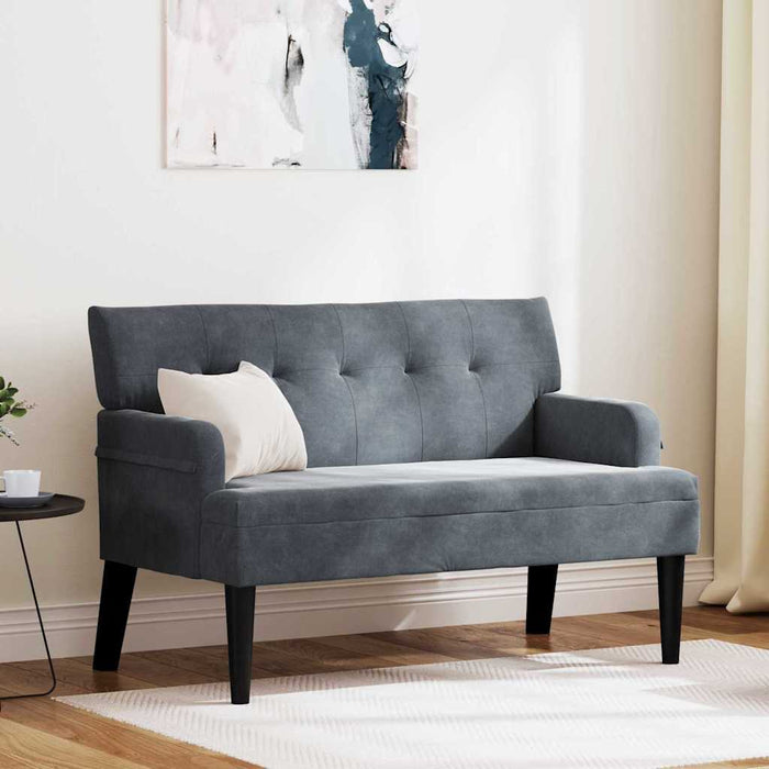 Bancă Chesterfield Gri închis 112 x 65,5 x 75 cm Catifea - WALTI WALTI