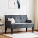 Bancă Chesterfield Gri închis 112 x 65,5 x 75 cm Catifea - WALTI WALTI