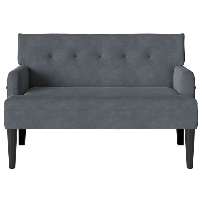 Bancă Chesterfield Gri închis 112 x 65,5 x 75 cm Catifea - WALTI WALTI