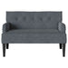 Bancă Chesterfield Gri închis 112 x 65,5 x 75 cm Catifea - WALTI WALTI